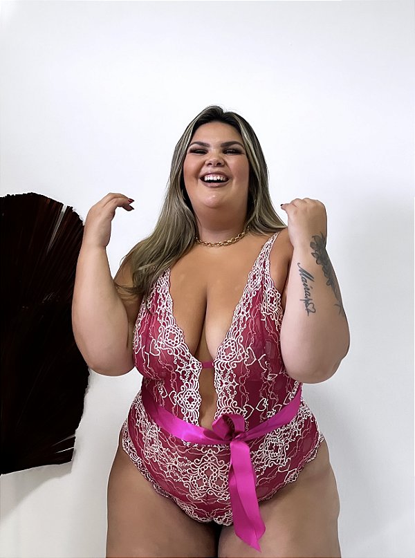 Body Luxo Bicolor Magenta & Branco