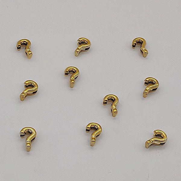 Pontos de Interrogação Dourados Personalizável