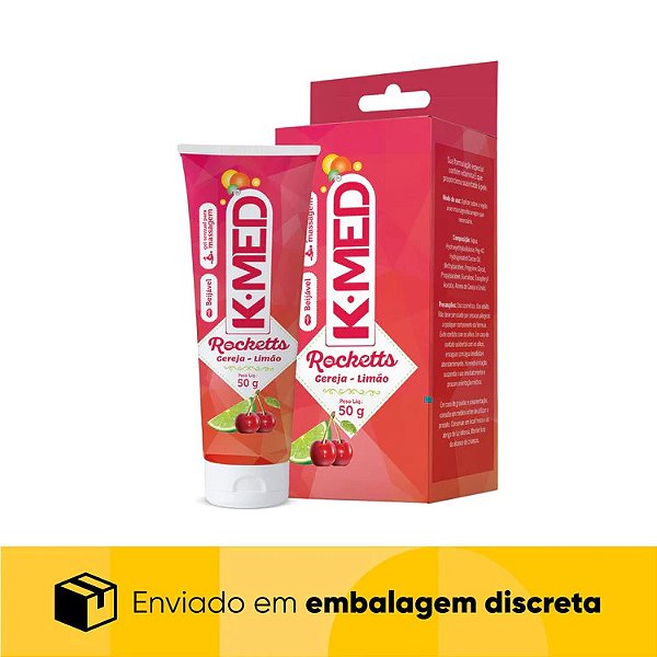 K-Med Rocketts Gel de Massagem Cereja e Limão 50g