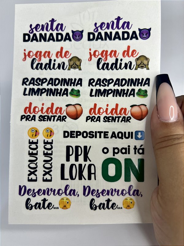 Tatuagem sexy temporária senta danada