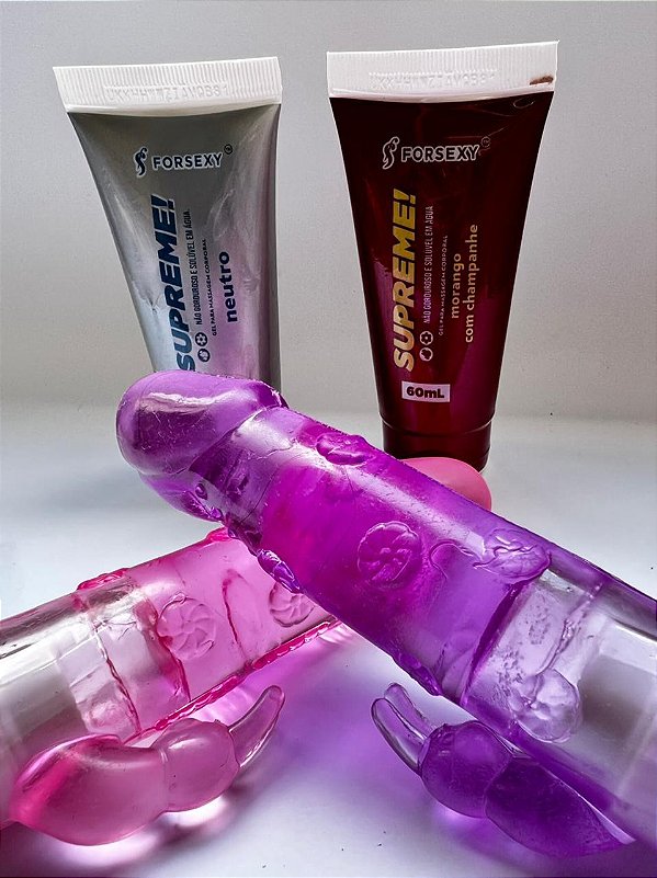 Kit Supreme 1.0 -  Bastão com Capa Removível e Estimulador Clitoriano