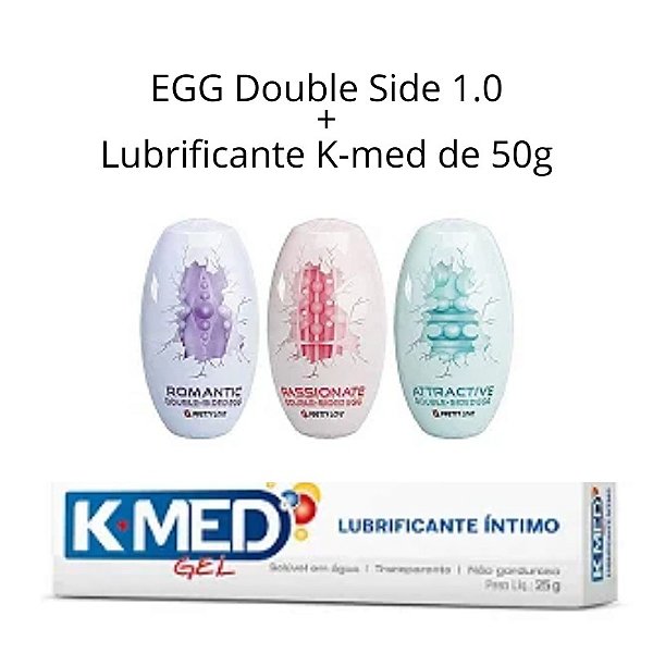 Kit Love EGG 1.0 - EGG Double Side 1.0 + Lubrificante  K-MED 50g