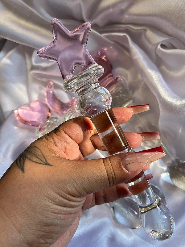 Plug Anal de Vidro com ponta em formato de Estrela