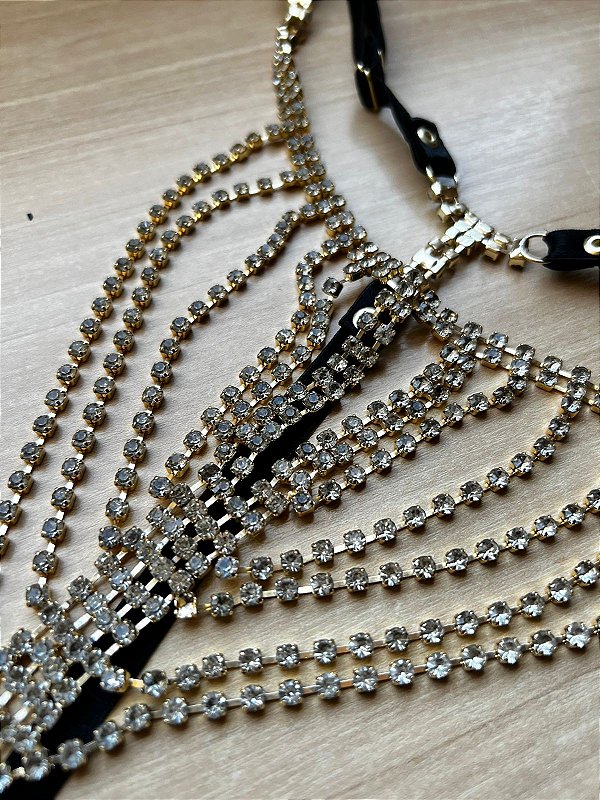 Calcinha sexy Plus Cortina de Strass