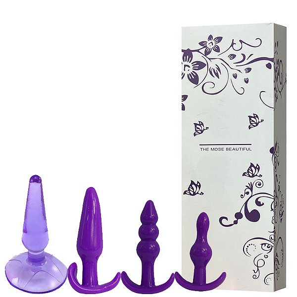 Kit com 4 Plugs Anais com Diferentes Diâmetros