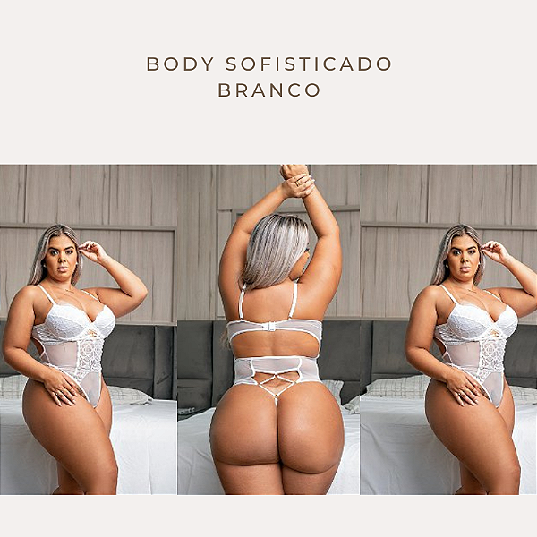 Body Sofisticado Branco com Bojo