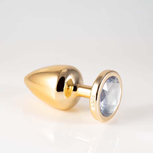 Plug LESS M Dourado Com Pedra - HARD