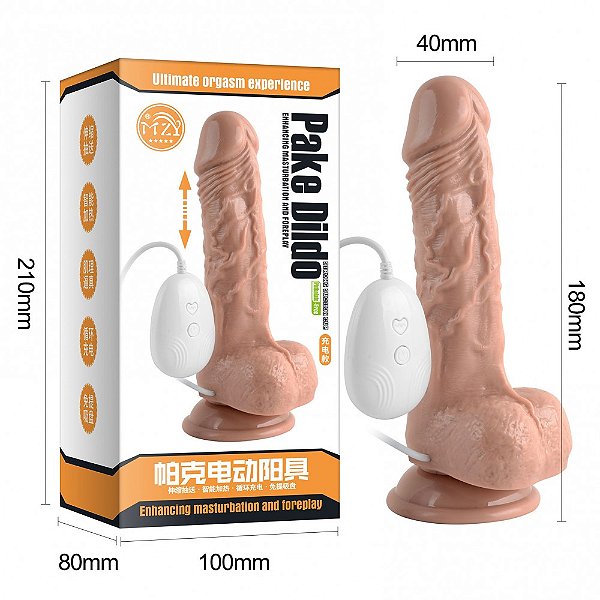 Toinho - Prótese realística com 7 modos de vai e vem e função de aquecimento 14cm Penetráveis