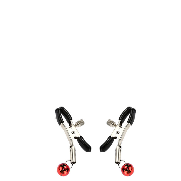 Grampos para Mamilos com Guizo Vermelhos com Presilhas Ajustáveis