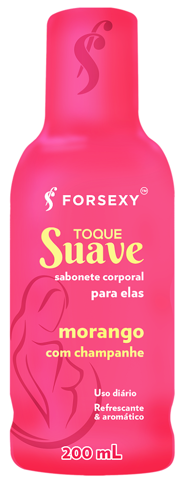 Toque Suave Sabonete Corporal Morango com champanhe