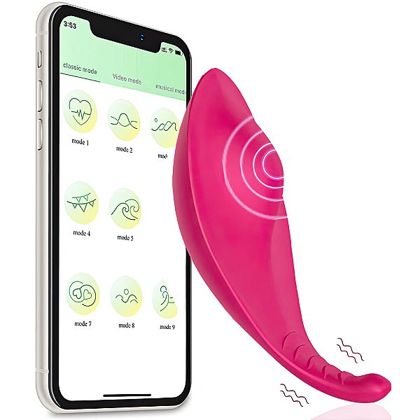 Estimulador de Clitóris por App com 10 Modos de Vibração