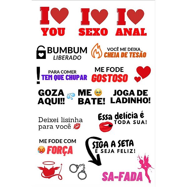 Tatuagem temporária Me Fode Gostoso