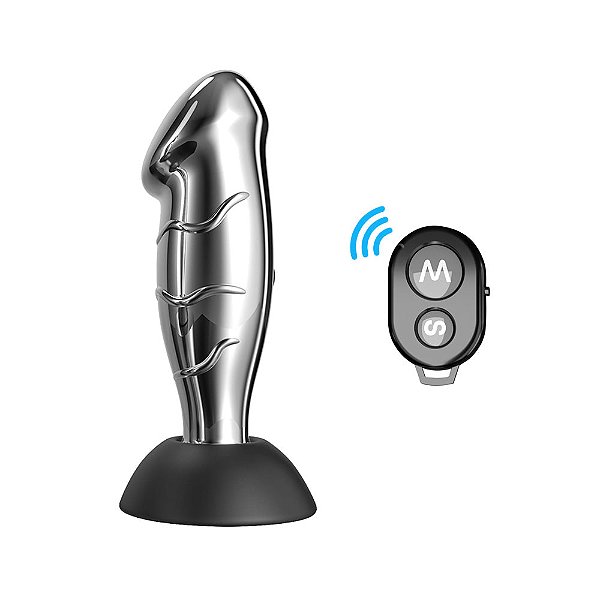 Plug Anal de Aço com 10 modos de vibração e Controle Remoto