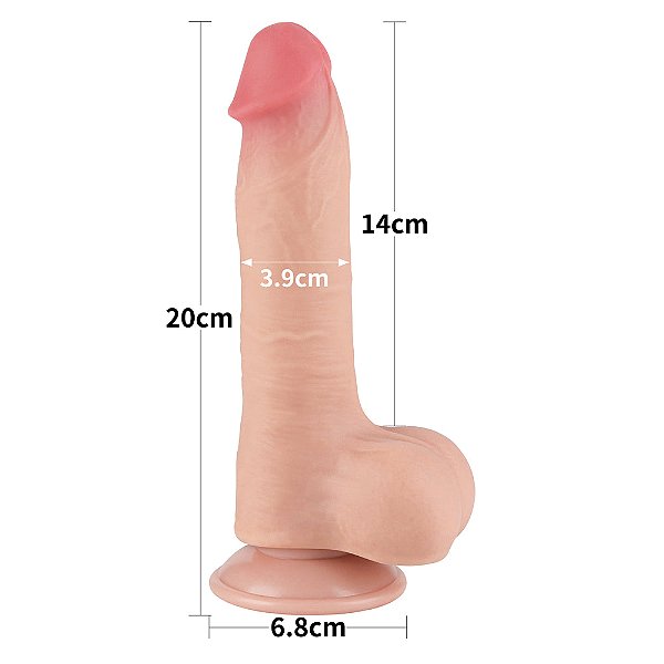 Kevin Baunilha - Prótese Realística 20x3,9 cm - Sliding Skin Dual Layer Dong Flesh