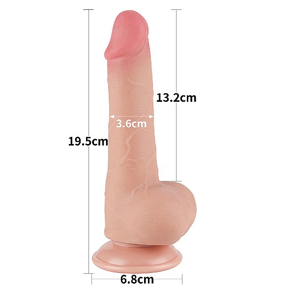 Kevinho Baunilha - Prótese Realística 19,5x3,6 cm - Sliding Skin Dual Layer Dong Flesh