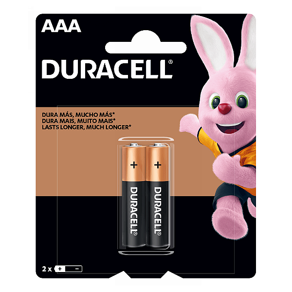 PILHA ALCALINA AAA PALITO C/2 DURACELL