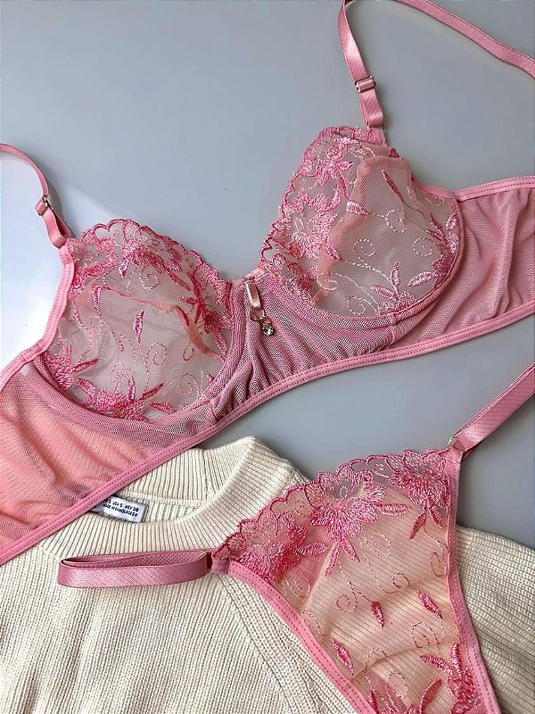 Conjunto Catarina Tule Bordado