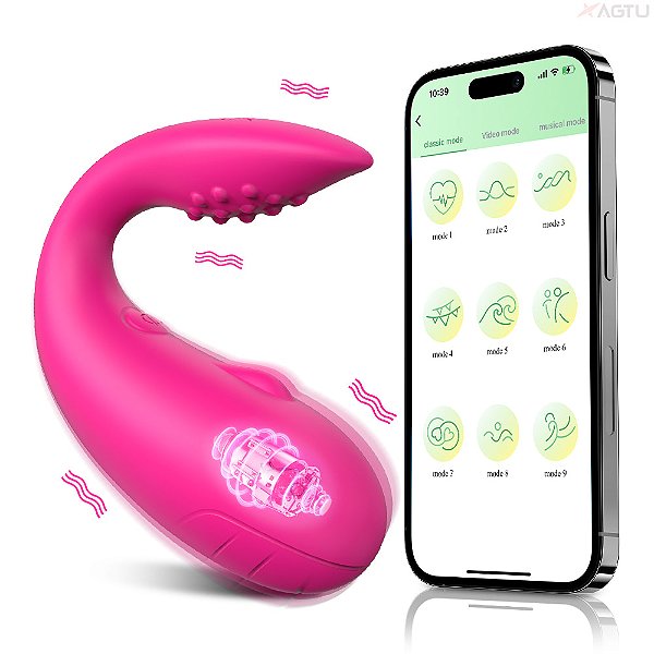 Willy - Vibro de Casal por APP e 10 modos de vibração com estimulador na ponta