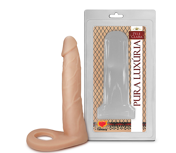 Pênis Realístico com Anel Companheiro - 15cm X 3,2cm - Pura Luxúria