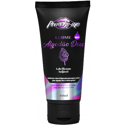 LUBME LUBRIFICANTE ALGODÃO DOCE HOT BEIJÁVEL 60ML PROVOKE-ME
