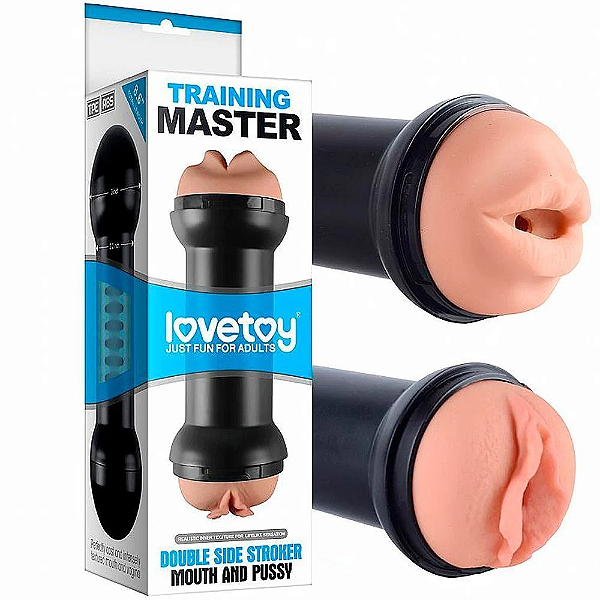 Suelen - MASTURBADOR HALTER REALISTICO DUPLO VAGINA E BOCA