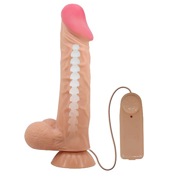 Safadão -  Pênis Realístico com vibro 5x24 cm - Sliding Skin - BAILE