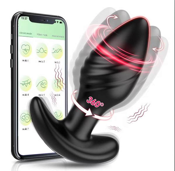 Plug Anal em Silicone / Recarregável - Via APP À Longa Distância