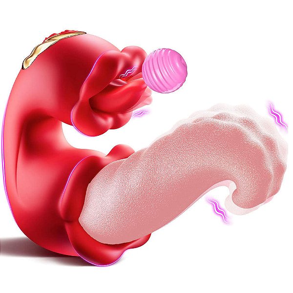 Vibrador Medusa's Kiss de língua dupla