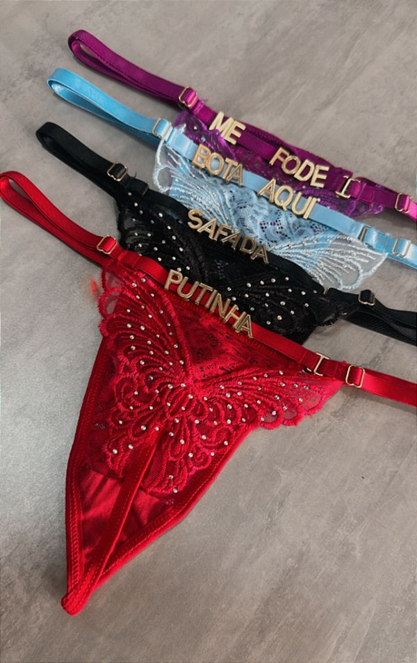 Calcinha Borboleta Strass Slim