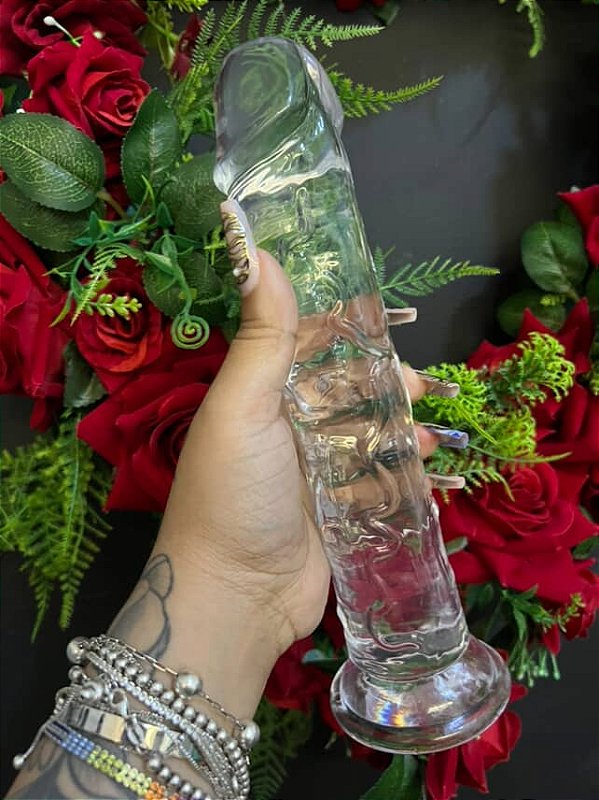 Dinho -  Prótese realística transparente com 23 cm Penetráveis