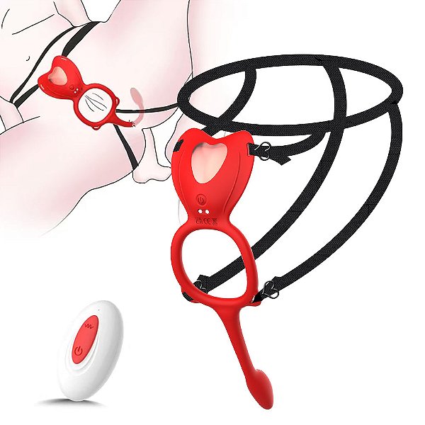 Janice - Cinta Vibratória 2 em 1 - Com Estimulador Anal e com Controle Remoto -  YOUVIBE