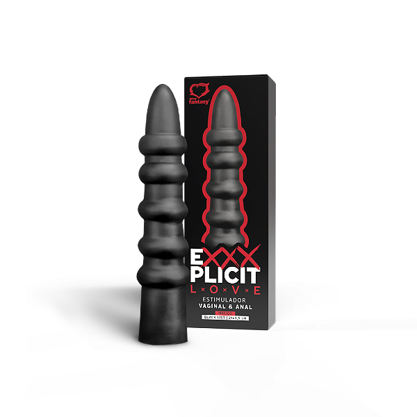 Estimulador Exxxplicit Love Black List Maciço - 21x3,5cm