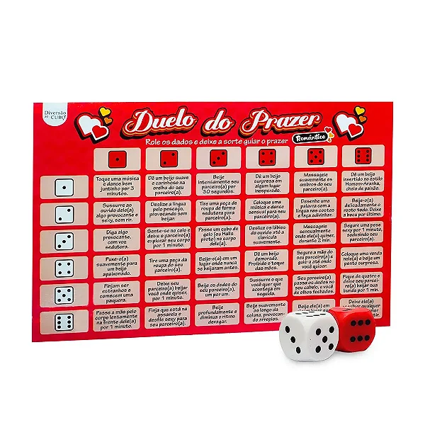 Duelo do Prazer Jogo de Tabuleiro com Desafios Eróticos - Diversão ao Cubo