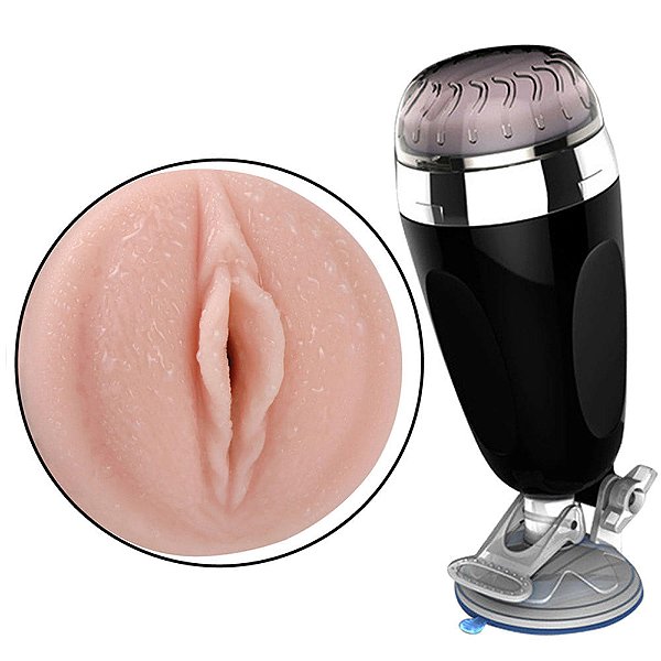 Masturbador Masculino Lanterna Cyberskin com ventosa-X5 CUP, em formato de vagina