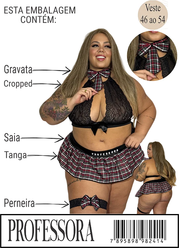 Fantasia Erótica de Luxo Plus Size - Professora