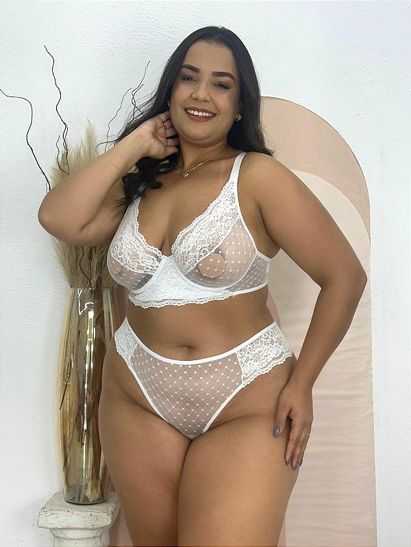 Conjunto Sandra Plus Size - Calcinha + Sutiã