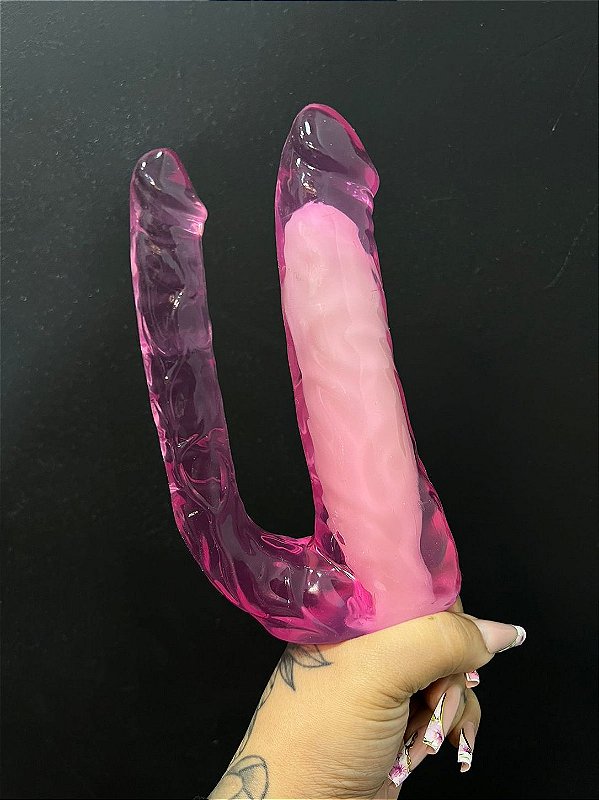 Pênis Duplo 21.5x4,5cm com Vibrador Multivelocidade - YOUVIBE