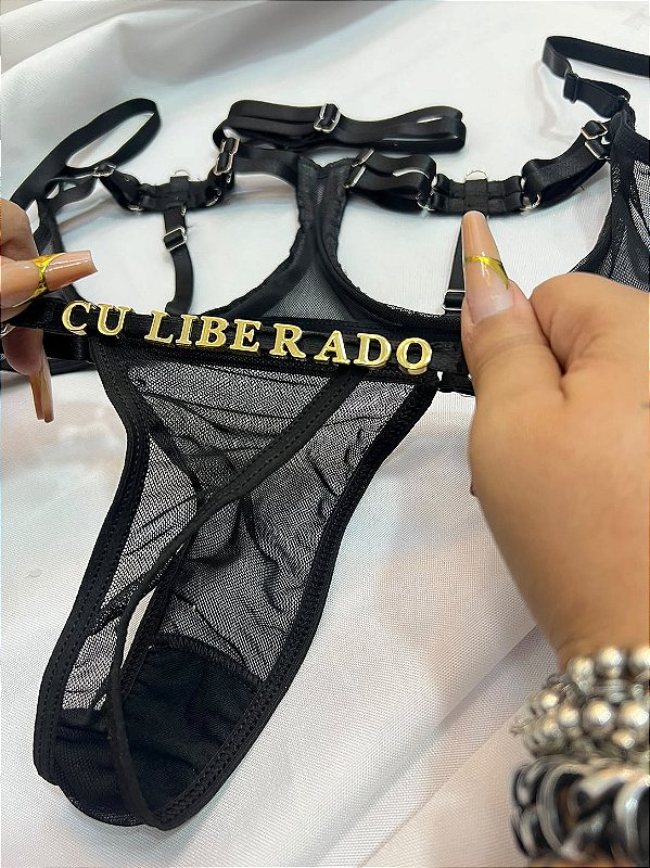 Conjunto Luxúria Personalizado | Calcinha + Sutiã + Gargantilha