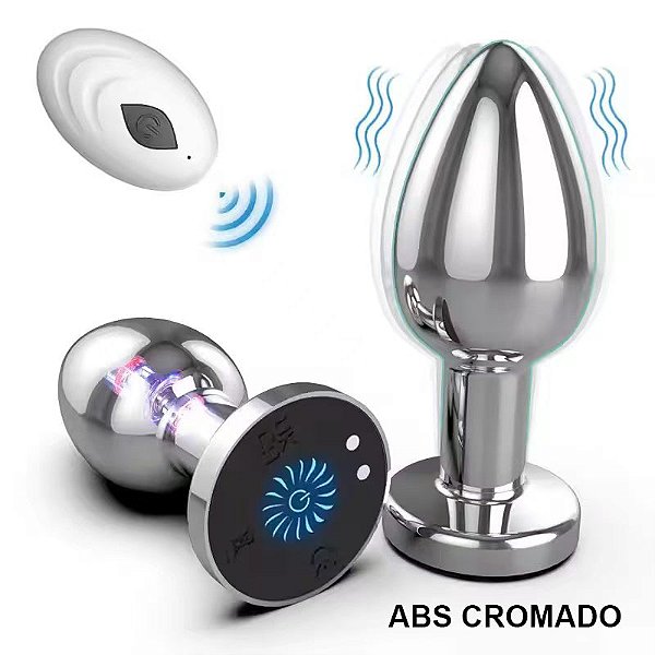 Plug Anal Cromado com 10 Modos de Vibração e Controle Remoto sem Fio - YOUVIBE