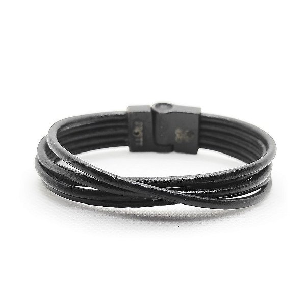 Pulseira de Couro Classic - Minimmol Black
