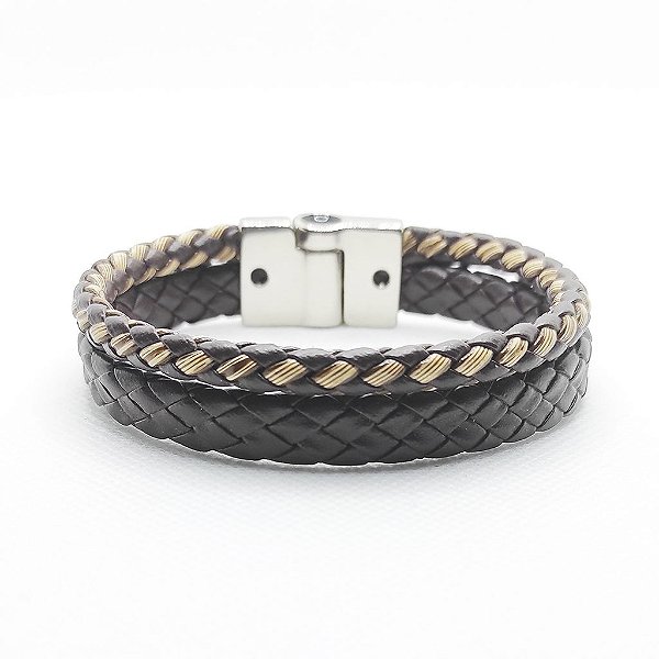 Pulseira de Couro Classic - Hibryan Brown