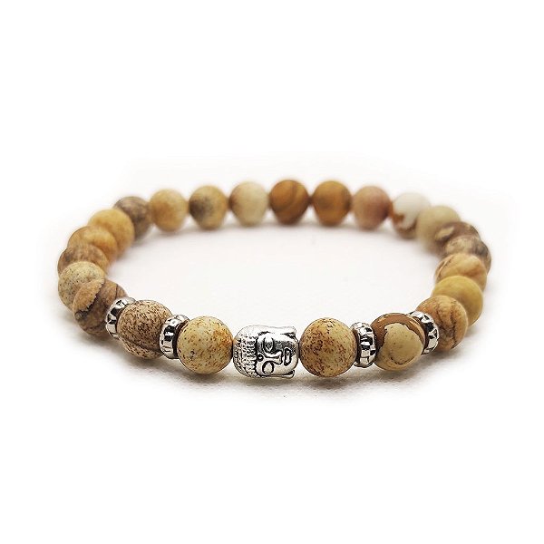 Pulseira de Pedras Naturais - Buda Jasper