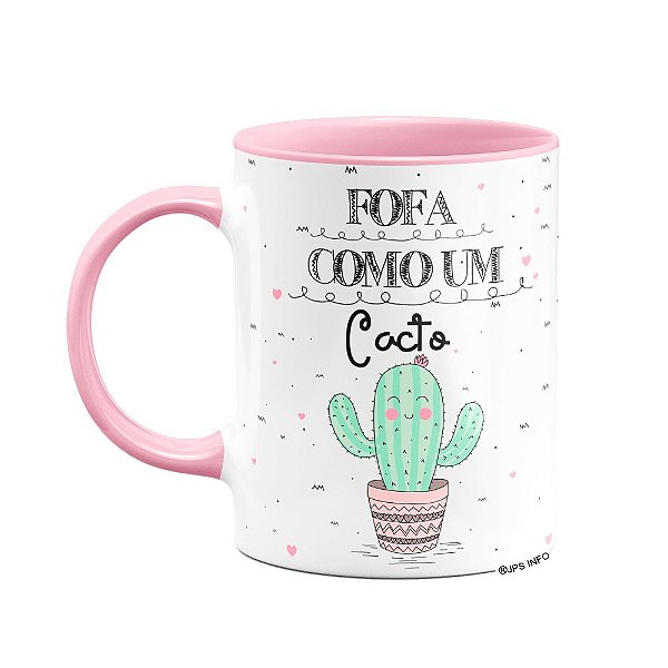 Caneca - Fofa como um cacto B-pink