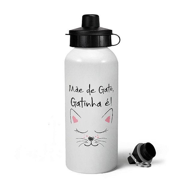 Garrafa Squeeze MQ - Mãe de gato, gatinha é