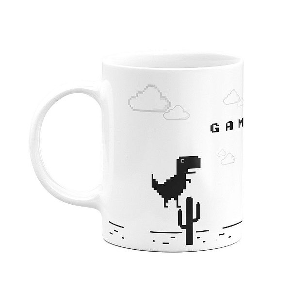 Caneca - Chrome T-Rex Game