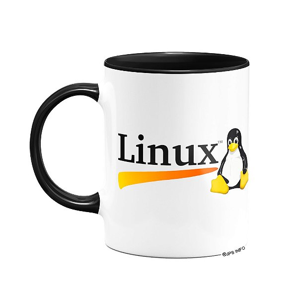 Caneca B-black Tux Linux