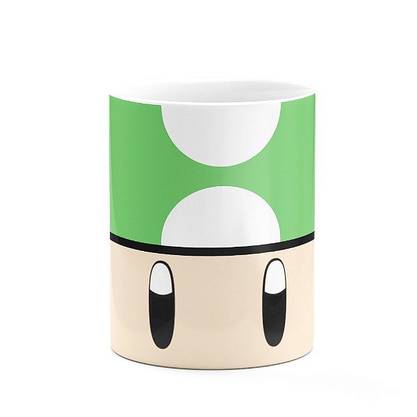 Caneca Gamer Cogumelo verde Grow Up