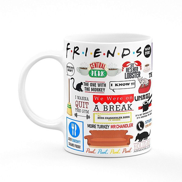 Caneca Friends Icons Moments - Branca