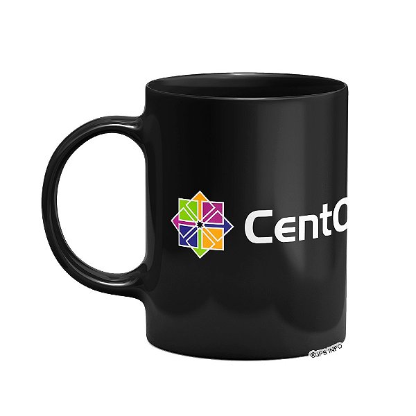 Caneca Linux CentOS Preta