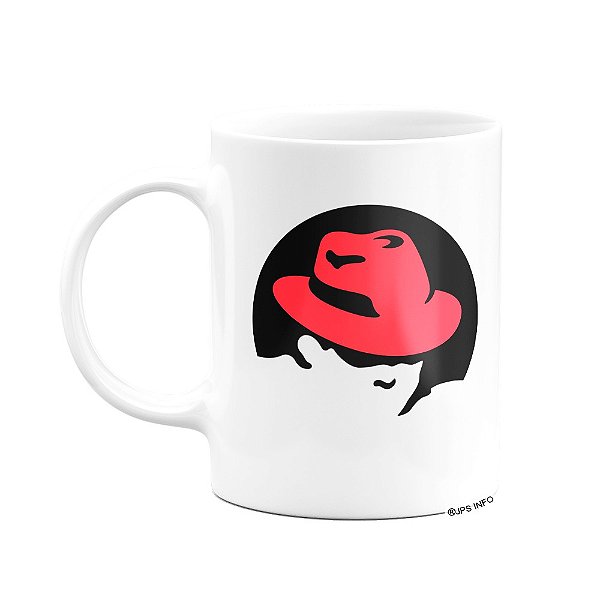 Caneca Red Hat Linux Branca